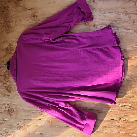 Vintage Anne Klein Fushia Ladies Shirt Sz Medium Preowned - Picture 4 of 4